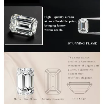 Raneecoco 4.0ct Emerald Cut CZ Earrings - Sparkle with Style