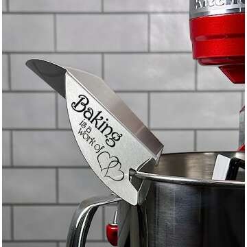 New Metro Design Pouring Chute Accessory, Fits Most Metal Stand Mixer Bowls, Baking is a Work of Hea...