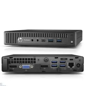 HP Prodesk 600G2 Micro Desktop Computer Mini PC with 21.5 Inch Full HD Moinitor, Quad Core i5-6500, 16GB RAM, 512GB SSD, WiFi, VGA, Windows 10 Pro(Renewed)