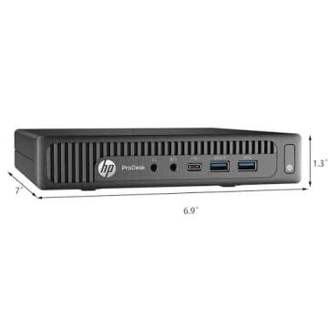 HP Prodesk 600G2 Micro Desktop Computer Mini PC with 21.5 Inch Full HD Moinitor, Quad Core i5-6500, 16GB RAM, 512GB SSD, WiFi, VGA, Windows 10 Pro(Renewed)