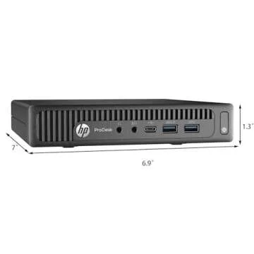 HP Prodesk 600G2 Micro Desktop Computer Mini PC with 21.5 Inch Full HD Moinitor, Quad Core i5-6500, 16GB RAM, 512GB SSD, WiFi, VGA, Windows 10 Pro(Renewed)