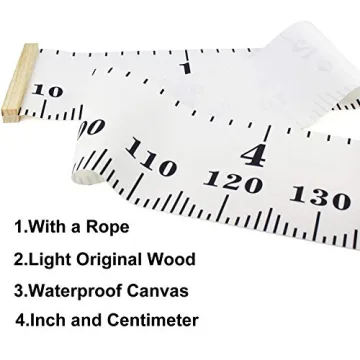 SUJAYU Canvas Growth Chart Ruler for Kids