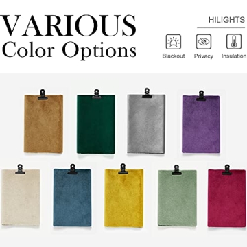 Luxury Velvet Blackout Curtains for Room Darkening