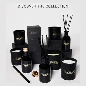 Benevolence LA 3 Wick Candle, Bergamot & Jasmine Large Scented Candle | Soy Candles | Gifts for Women and Men | Home Fragrance | Aromatherapy | Bathroom Freshener | 14.5 Oz, 45 Hour Burn