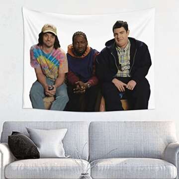 Vsanto New Girl The Crew Funny Tapestry Funny Small Tapestries 29"X37"Boutique Wall Hanging Banner W...