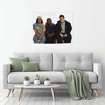 Vsanto New Girl The Crew Funny Tapestry Funny Small Tapestries 29"X37"Boutique Wall Hanging Banner Wall Art Flag For Home Decor College Dorm Bedroom Living Room Party Decorations