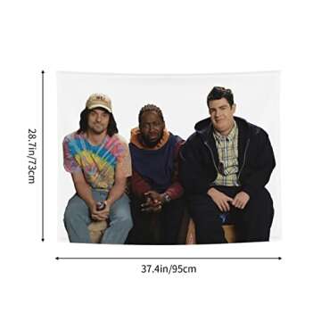 Vsanto New Girl The Crew Funny Tapestry Funny Small Tapestries 29"X37"Boutique Wall Hanging Banner Wall Art Flag For Home Decor College Dorm Bedroom Living Room Party Decorations