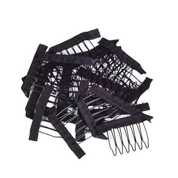 Smilco 32 Pcs Wig Clips, Metal Snap Wig Combs for Making Wigs