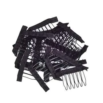 Smilco 32 Pcs Wig Clips, Metal Snap Wig Combs for Making Wigs