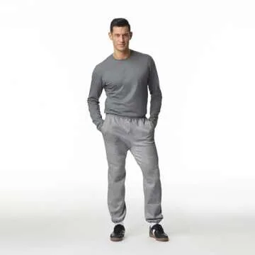Gildan Men's Fleece Elastic Bottom Sweatpants with Pockets