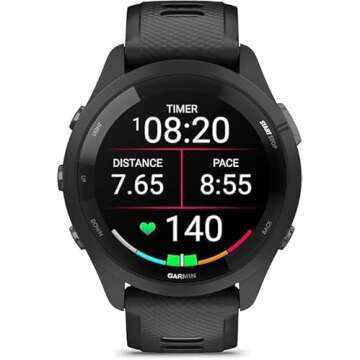 Garmin Forerunner 265 Running Smartwatch, Colorful AMOLED Display, Training Metrics and Recovery Ins...