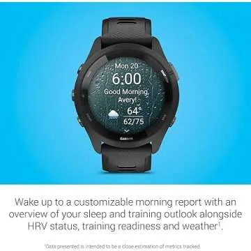 Garmin Forerunner 265 Running Smartwatch, Colorful AMOLED Display, Training Metrics and Recovery Insights, Black and Powder Gray (Renewed)