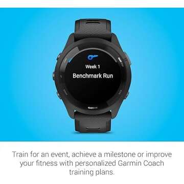 Garmin Forerunner 265 Running Smartwatch, Colorful AMOLED Display, Training Metrics and Recovery Insights, Black and Powder Gray (Renewed)