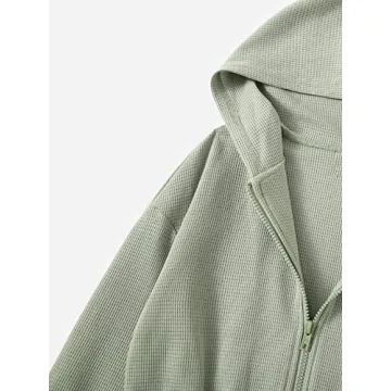 Floerns Girls 3 Piece Hoodie & Flare Pants Set Green 10Y