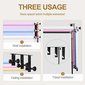 EMART Photography Backdrop Roller System for Studios