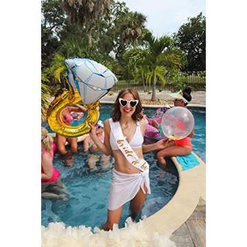 Bachelorette Party Decorations kit - Bride To Be Decorations - Bridal Shower Decor & Bachelorette Party Supply- Bride to Be Sash, Rose Gold Balloons, Bridal Party Tattoos Bachelorette Party Supply Kit