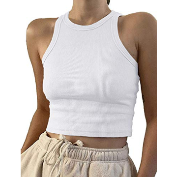 Comfortable and Stylish Rib-Knit Crop Tank Top for Women