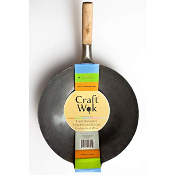 Craft Wok Traditional Hand Hammered Carbon Steel Pow Wok