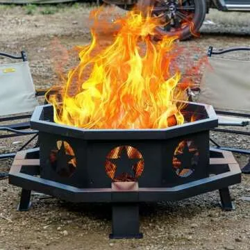 42 Inch Heavy Duty Outdoor Fire Pit for Camping & Yard