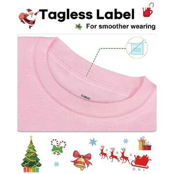 KOBERO Girls Christmas Pajamas Toddler Candy Cane PJs Kids Xmas Pj Sets 2 Piece 100% Organic Cotton ...