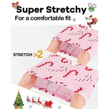 KOBERO Girls Christmas Pajamas Toddler Candy Cane PJs Kids Xmas Pj Sets 2 Piece 100% Organic Cotton Jammies Children Sleepwear Clothes Size 2T Age 2 Year