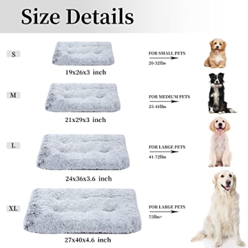 Sycoodeal Dog Bed Soft Plush Washable for Pets