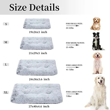 Sycoodeal Dog Bed Soft Plush Washable for Pets