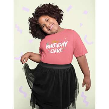 Birthday Girl Shirt Crown 1st First 2nd Two 3rd 4th 5th Toddler Birthday Outfit (Mauve, 4 Years)