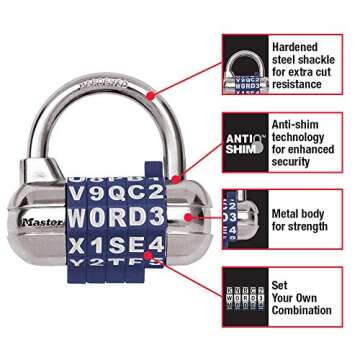 Master Lock 1534D Locker Lock - Set Your Own Word Combination