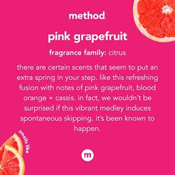 Method All-Purpose Cleaner Concentrates Refills, Pink Grapefruit, 4 Recyclable 1 fl oz Refills