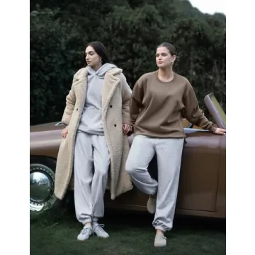 PUMIEY Women's Grey Sweatpants Comfortable Y2K Style