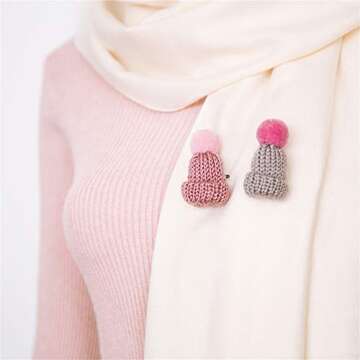 10 Pieces Mini Knitting Wool Yarn Hats for Miniature Work DIY Hair Accessories Crafts Cute Doll Hat Jewelry Making Phone Case DIY