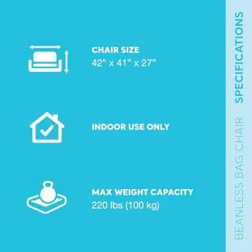 Intex 6 Pack Inflatable Beanless Bag Chair, Portable Blowup Lounge Seating, Gray