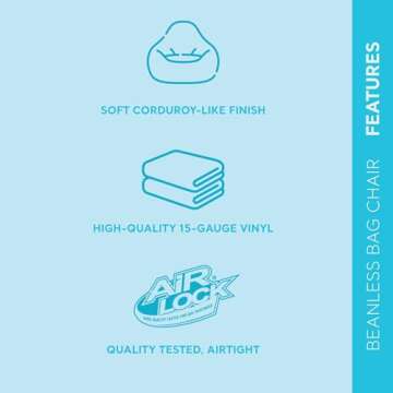 Intex 6 Pack Inflatable Beanless Bag Chair, Portable Blowup Lounge Seating, Gray