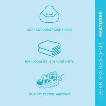 Intex 6 Pack Inflatable Beanless Bag Chair, Portable Blowup Lounge Seating, Gray