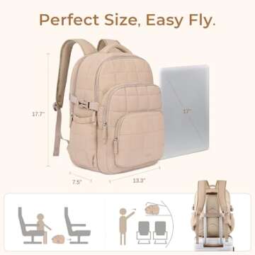 CLUCI 17.3-Inch RFID Laptop Backpack for Women