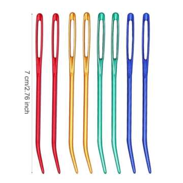 UOOU Yarn Needle,Weaving Needle Tapestry Needle Bent Needles for Crochet Large Eye Darning Needles with Storage Box for Knitting Crochet(Random Color)