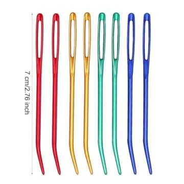UOOU Yarn Needle,Weaving Needle Tapestry Needle Bent Needles for Crochet Large Eye Darning Needles with Storage Box for Knitting Crochet(Random Color)
