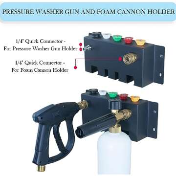 BANDUN Pressure Washer Gun Holder - Foam Cannon & Accessory Storage Rack