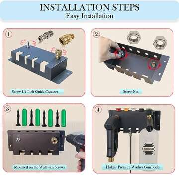 BANDUN Pressure Washer Gun Holder for All Accessories
