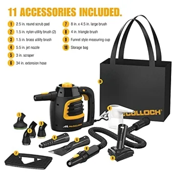 Compact McCulloch MC1230 Handheld Steam Cleaner for All-Round Cleaning