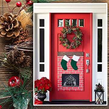 Christmas Natural Pine Cones Set, 21 PCS Rustic Pinecones for Christmas tree Ornaments/ Christmas Wreath Making, Winter Farmhouse Christmas Garland Decoration DIY Crafts, Thanksgiving Home Decor(snow)