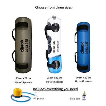 dimok Workout Sand Bag Water Aqua Bag Training Weight Bag Military Sandbag for Fitness 45-80 LBS - Full Body Heavy Equipment (45)
