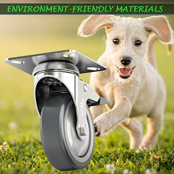 Heavy Duty 3" Caster Wheels Set with Dual Locking Feature