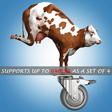 Heavy Duty 3" Caster Wheels Set with Dual Locking Feature