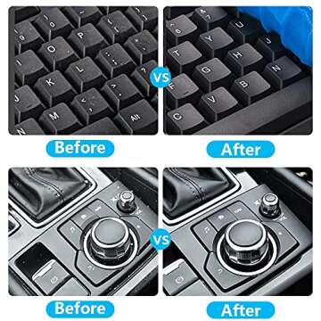 2 Pack Keyboard Cleaner, Dust Cleaning Gel with 5 Keyboard Cleaning Kit Detailing Cleaning Putty for Car Dash & Vent Universal Office Electronics Cleaning Kit Laptop, Calculators, Speakers & Printers