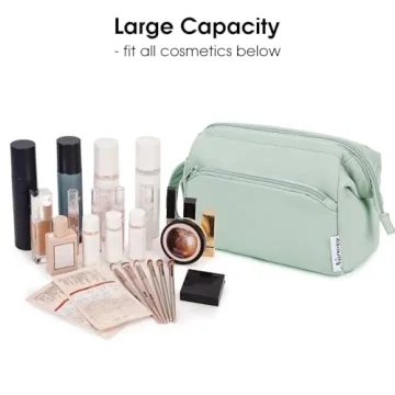 Narwey Mint Green Makeup Bag - Travel Organizer