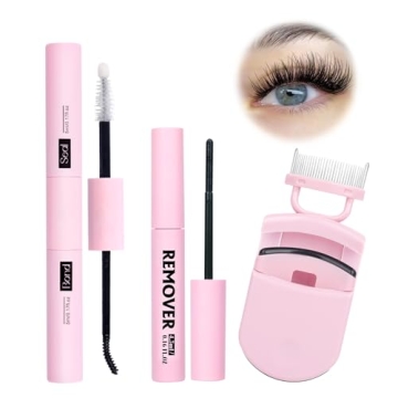 Lash Bond and Seal and Remover and Pro Eyelash Curlers with Eyelash Separator Comb Kit Strong Hold L...