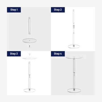 HMYHUM Acrylic Drink Table for Small Spaces and Modern Decor