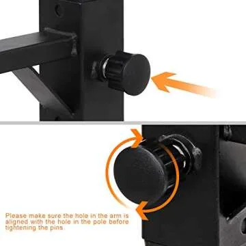 F2C Max Load 550Lbs Pair of Adjustable 41"-66" Rack Sturdy Steel Squat Barbell Free Bench Press Stands GYM/Home Gym Portable Dumbbell Racks Stands